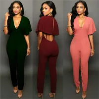 

Fashion Rompers Women's Jumpsuit Summer Jumpsuits for Women 2018 Batwing Sleeve Jumpsuit Female Casual Overalls