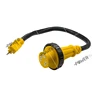 15A Male to 30A Female RV Marine Power Adapter Cords Electrical Twist Lock Adaptors 24-inch Extension Cord