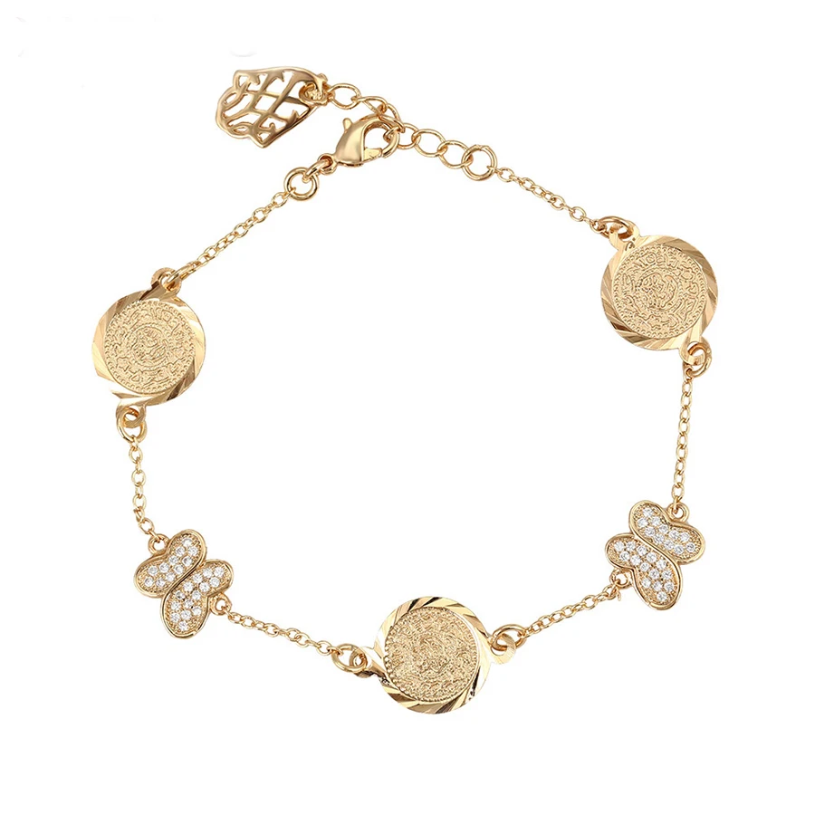 

74980 Xuping fancy gold hand chain bracelet for girls artificial jewelry China wholesale
