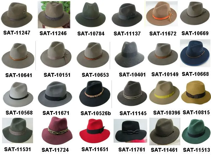 types of felt hats