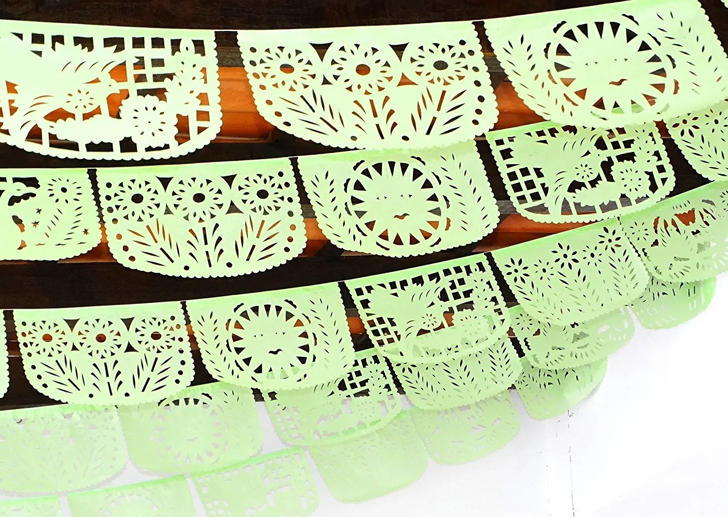 Buy Fiesta Party Banner Papel Picado Banner Over 60 Feet Long Light Green Tissue Paper 3327