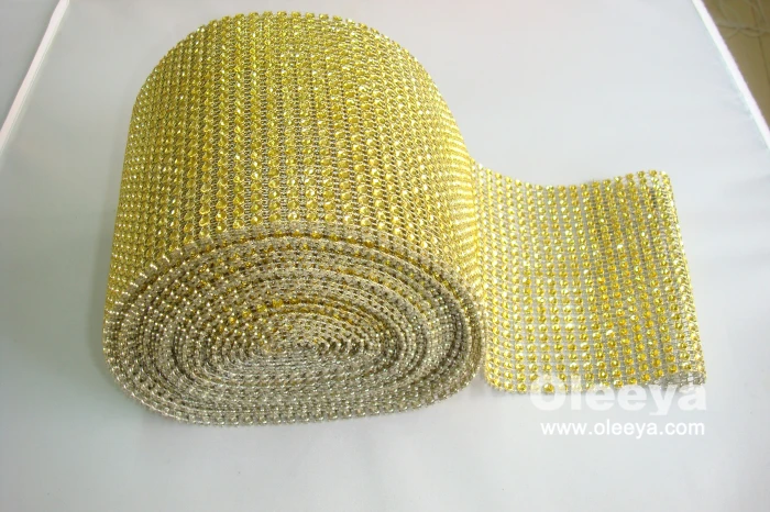 24 Rows 4mm 10 Yards/roll Plastic Mesh Trimming Rolls Without Zircons Plastic Rhinestone Mesh Trimming