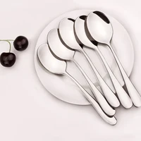 

Wholesale China silver spoon stainless steel serving spoon round