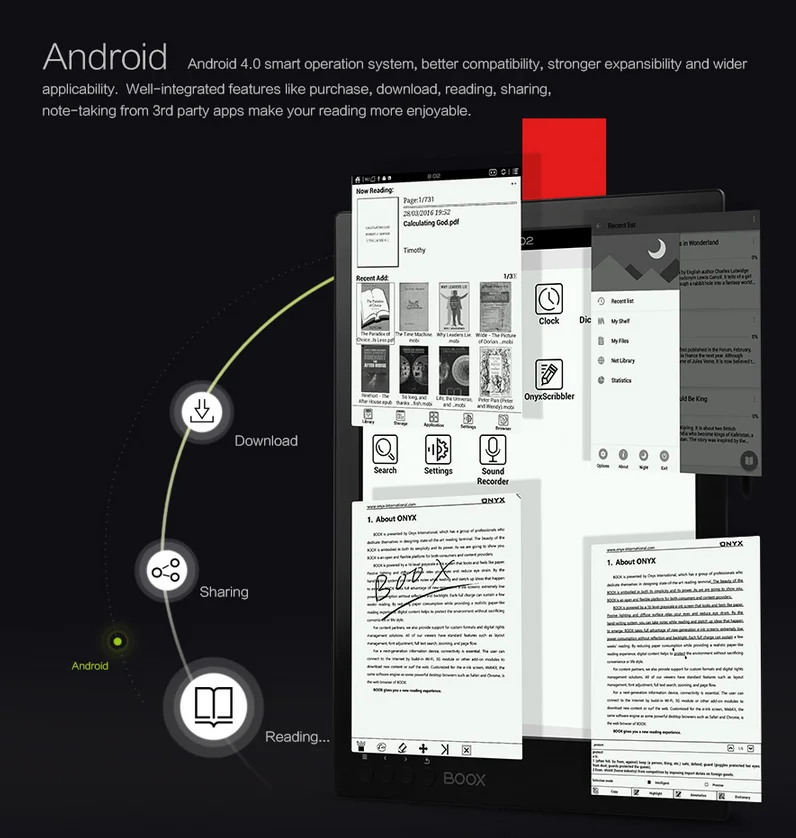 13.3 Inch Max Carta Largest Eink Flexible Screen Ebook Reader For