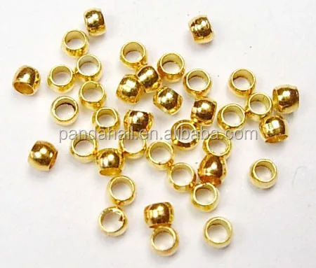 

Brass Barrel Golden Color Copper Crimp Beads