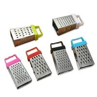 

Hot sell 3 inches 4 side multi-function stainless steel cheese ginger mini grater