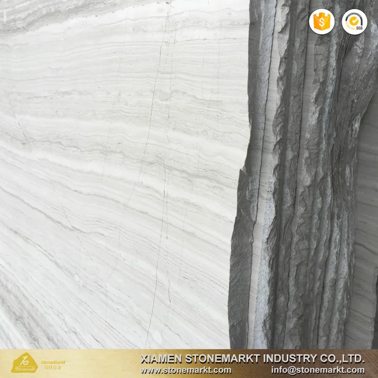 
StoneMarkt white wood marble slabs 