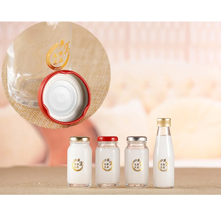 

100ml Glass Jar Honey bird's nest glass bottle with Metal Lid, Transparent color/ clear color or customized