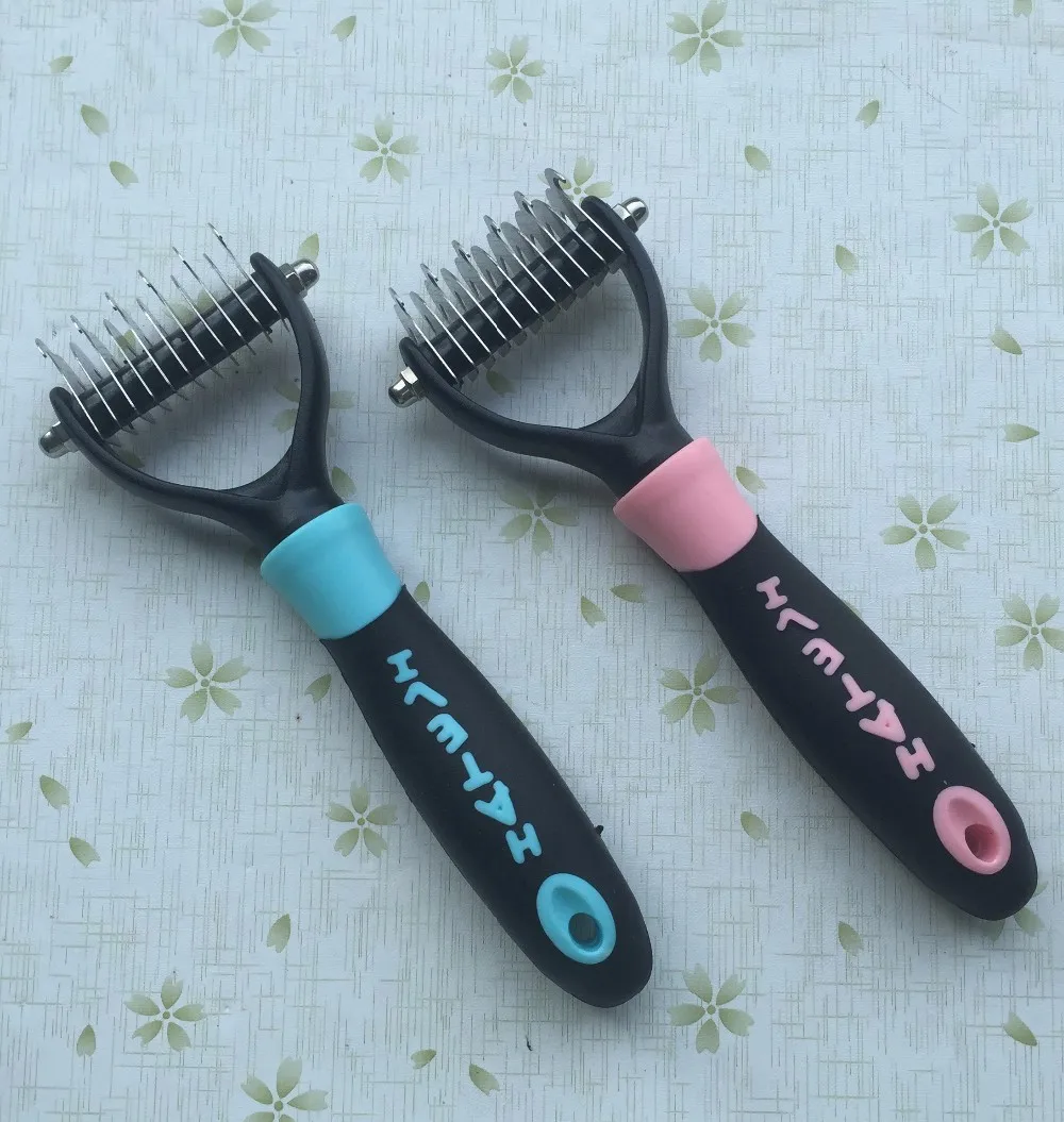 Double Side Dog Brush Dematting Matbreaker Grooming Deshedding Trimmer