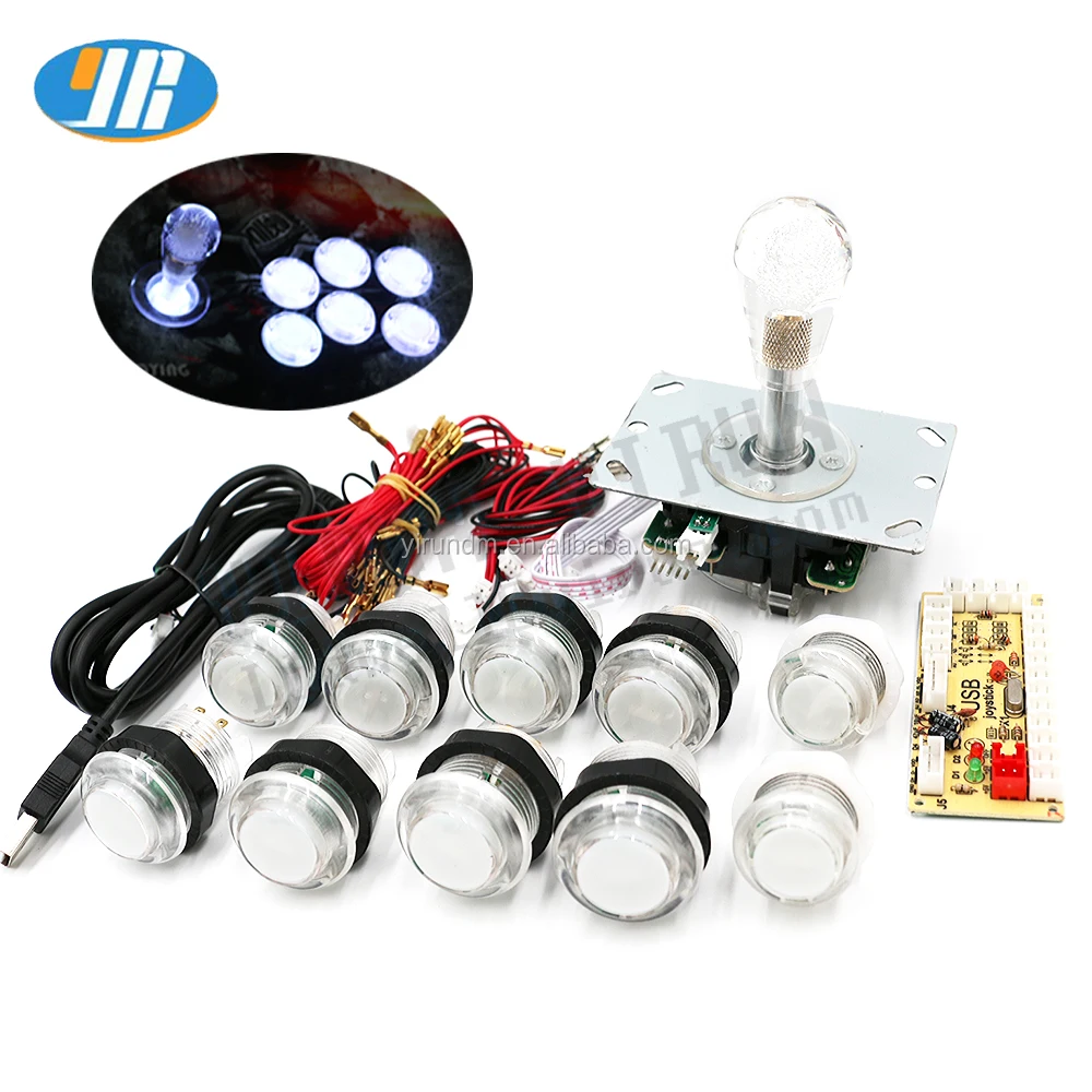 

1 Player Joystick Arcade DIY Kit for Raspberry Pi / PC USB Encoder Zero delay 5V LED Button, Customized