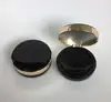 white gold round empty air cushion powder case / black foundation compact