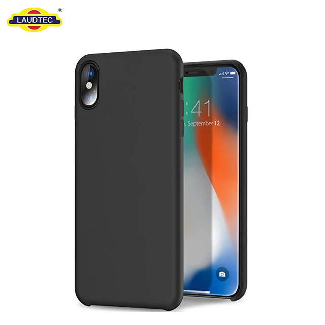 

For Iphone X 10 Liquid Silicone Case, Black;blue;pink;red