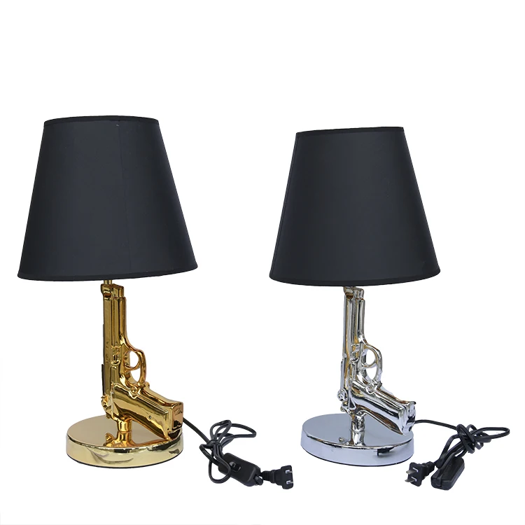 
Factory Direct Sales Customization Faberglass Decorate Luxury Gold/sliver Table Lamp 