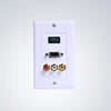 Component Video Audio Wall Plate With USB 3.0 3RCA VGA Ports Wall Socket Faceplate Panel