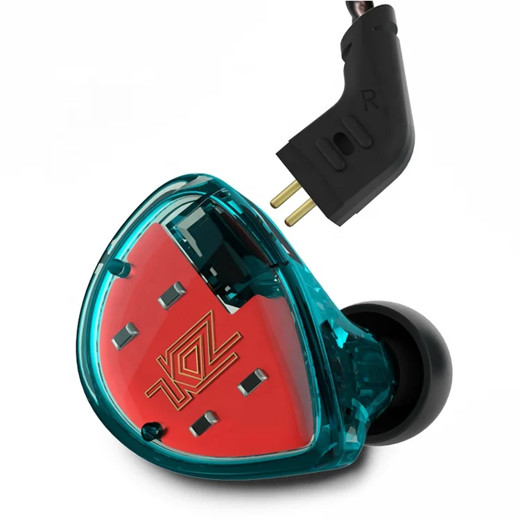 

Amazon Hot Sale KZ ES4 1DD+1BA Hybrid Hifi In-ear Earphone Dynamic Driver Noise Cancelling Headset, Black,red