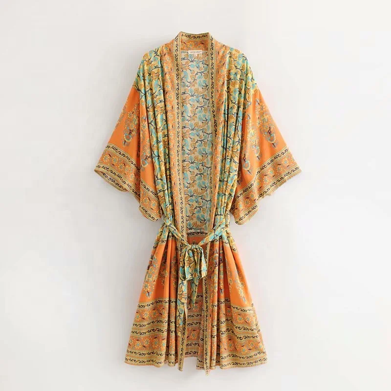 

All Over Floral Kimono Dress For Women Japanese Style Women Kimono, As picture