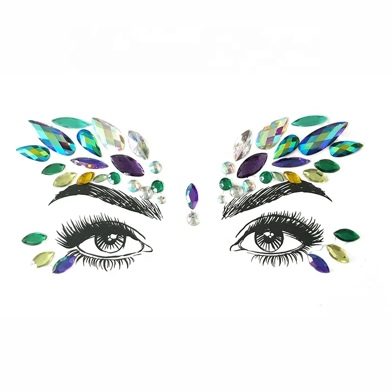 

Party sticker face jewels crystal rhinestone adhesive decorative for face