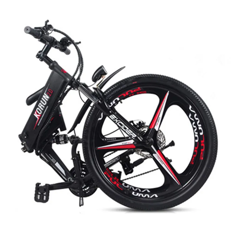 

48V 400W Peak Intergrated Wheel Mountain Ebike Foldable With Hidden Lithium Battery, Black;white;optional