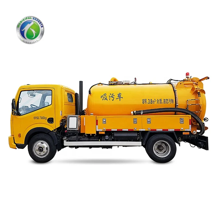 4500l Septic Fecal High Pressure Vacuum Sewage Suction Tank Trucks With
