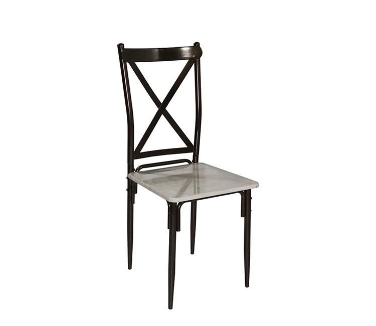 Antique style 5-Piece Dining Table Set Faux wood Marble top and Copper Chairs for Dining Room Furniture