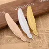 Wholesale custom new Creative Gifts Copper Book Marks Metal Feather Bookmark