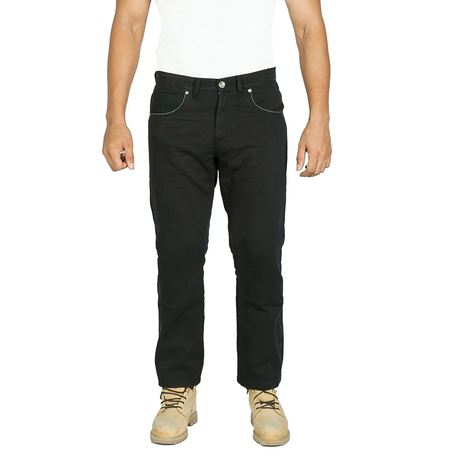 OneDayMore Straight Fit Aramid Lined Motorcycle Jeans, Free Protectors, 8007