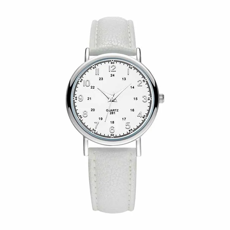 Promotional Girls Hand Watch Pu Leather Band Ladies Watch With Gift Box