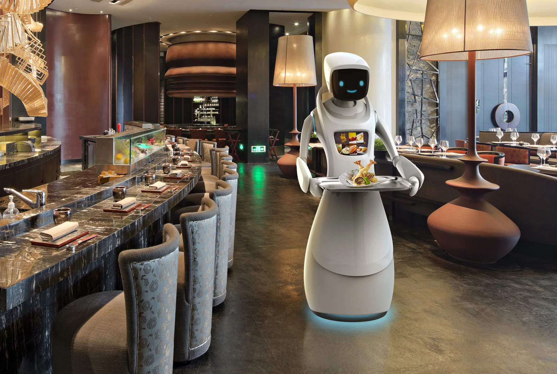 
LKKER mechanical industrial design products supply chain management catering services smart robot waiter for restaurant 