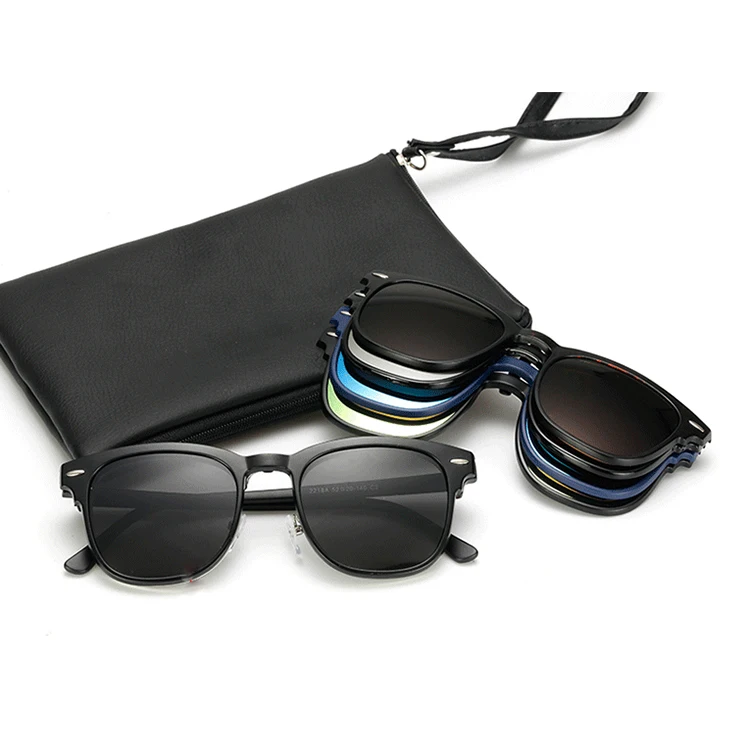 Uv400 Sunglass Set With 5 In 1 Clip On Sunglasses Buy Clip On Sunglasses,Sunglasses