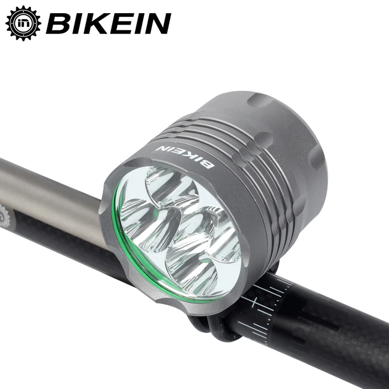 

BIKEIN Bicycle 5600 Lumen XML-T6 LED Bike Handlebar Front Light Head Lamp Lights 4 Modes 4800mAh Battery Rechargeable HeadLight, Grey