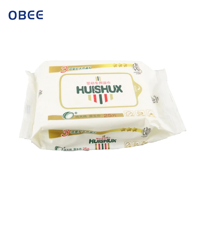 
Top selling 25 sheets biodegradable wet skin wipes from Chinese supplier 