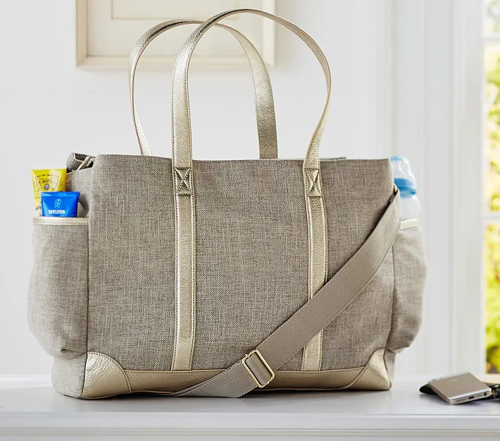 herringbone diaper bag