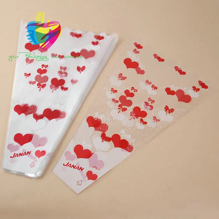 
Yiwu color imprineted color high transparence flower wrapping sleeve 