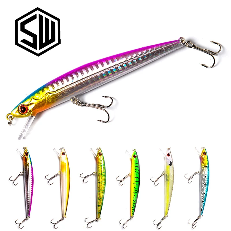 

SW China Fishing Shop Fishing Equipment artificial swimbait powder bait Minow fishing lure, 6colors