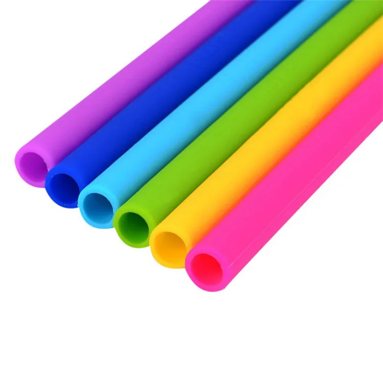 Reusable Silicone Straws Drinking Straw Soft Bent Straight Straw For