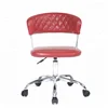 Middle Back Luxury Leather Executive Office Chair, Middle Back Staff Office Chair, Modern Home Office Chair Red