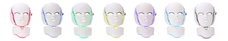 Electrical 7 colors led face mask with neck