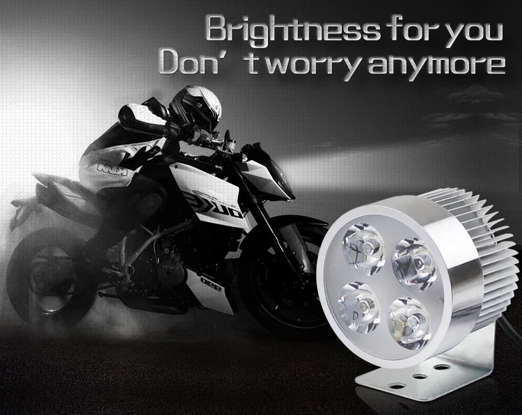 12W 6500K white light 800 lumen super bright led light for motorcycle