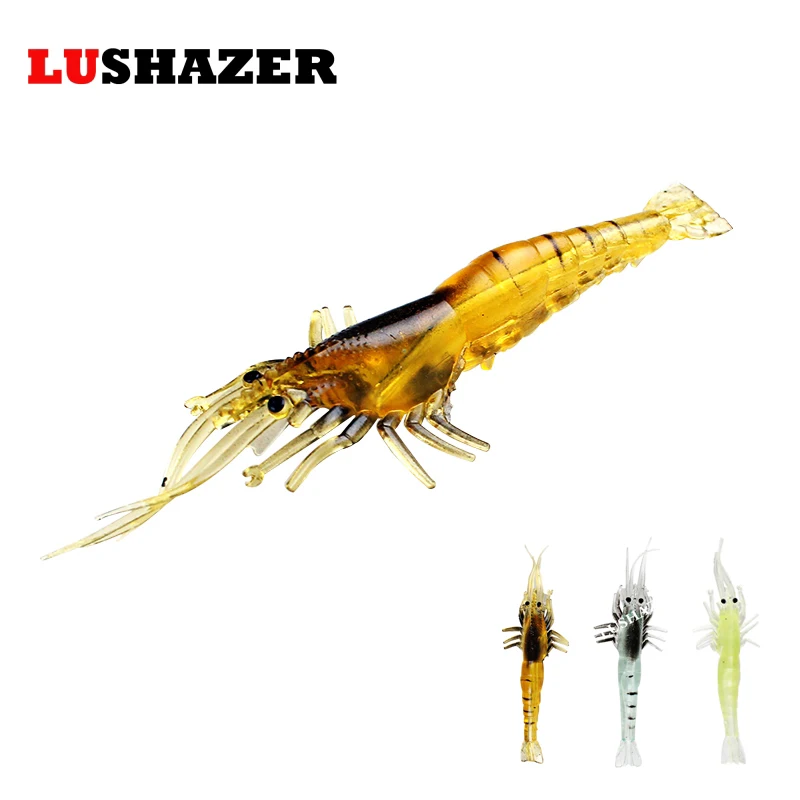 

Saltwater shrimp soft fishing baits 3.5g 10cm silicone plastic fishing lure, Vavious colors