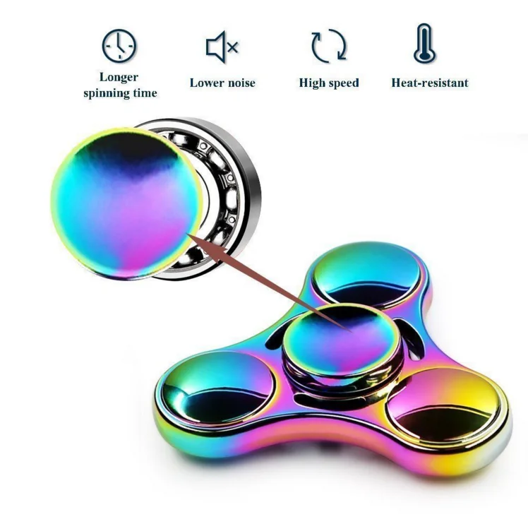 Hot Sale Colorful Fidget Spinner Aluminum Metal Toys For Factory Price ...