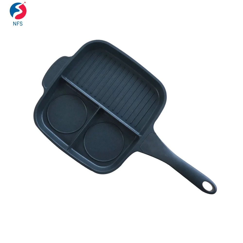 Non-Sticky sectioned cast iron skillet from Various Wholesalers