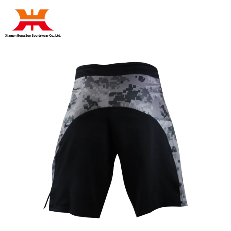 
Fashion Grey Elastic Band MMA Sprawl camouflage Shorts 