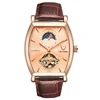Tevise 8383D Mechanical Automatic Watch Men Business Tourbillon Top Luxury Brand Relojes Hombre Leather Moon Phase Watches
