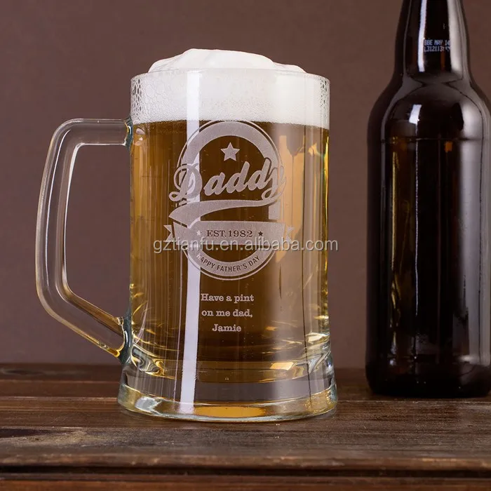 20 Oz Beer Glass Mug With Handle,Beer Glass Mug,Succulent Beer Glass ...