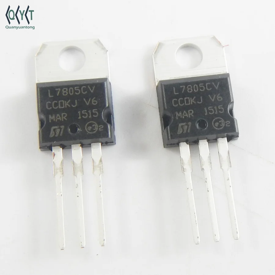 200PCS Voltage Regulator IC ST TO-220 L7805CV L7805CV-DG L7805 7805