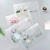 Custom logo transparent document file folder bag flat PP files envelope bag