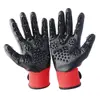 Gentle De-shedding Brush Five Finger Design Pet Grooming Gloves for Cats, Dogs and Horses