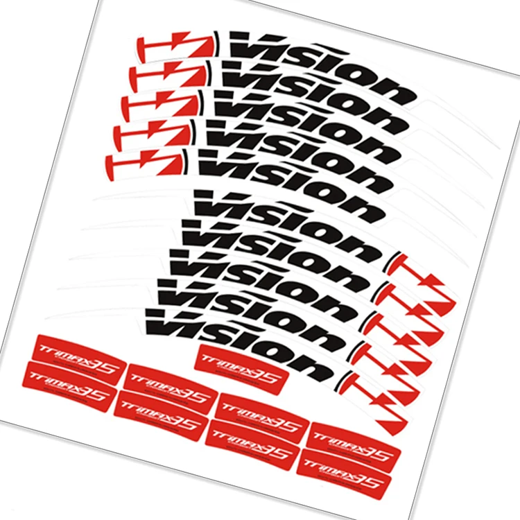 

vision trimax 35 rim depth stickers road bike wheels stickers