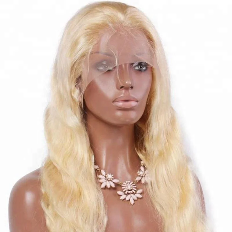 

Beauty Blonde Unprocessed Virgin Glueless Peruvian Body Wave Full Lace Wigs for black woman, N/a