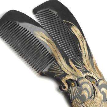 Bulk High Quality Anti Static Wide Tooth Natural Horn Hair Comb